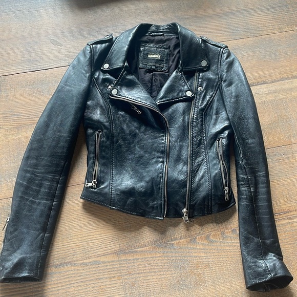 Zara leather moto jacket - Picture 1 of 2